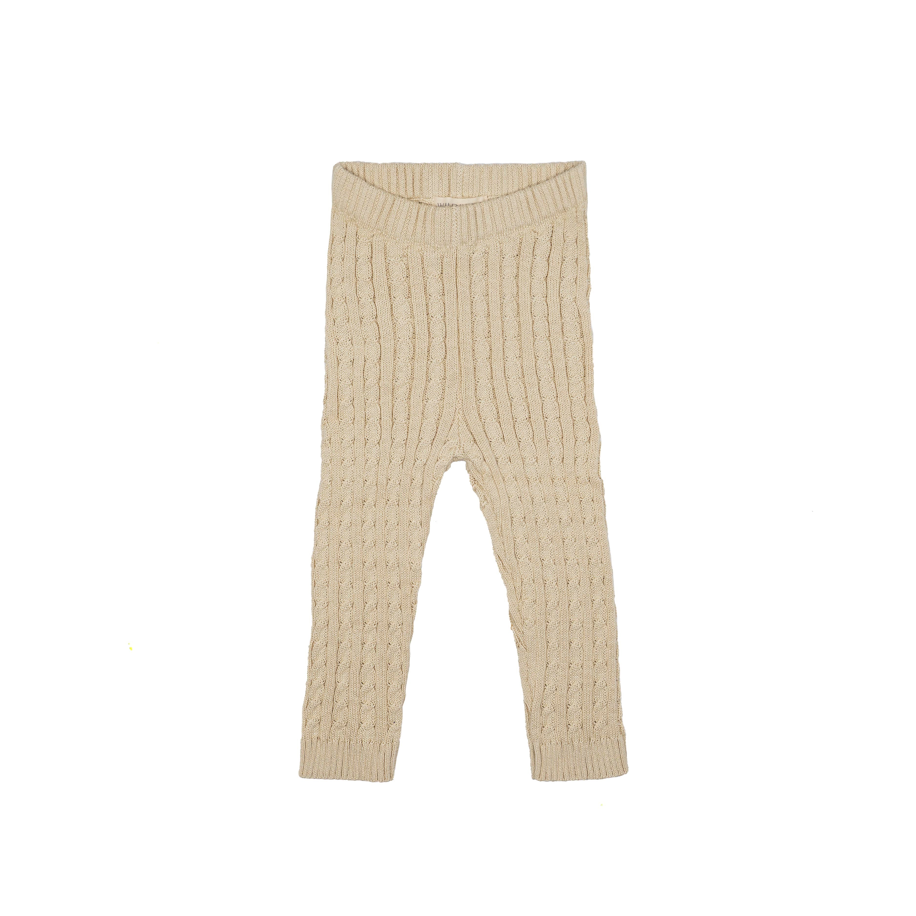 Cable Knit Leggings Taupe