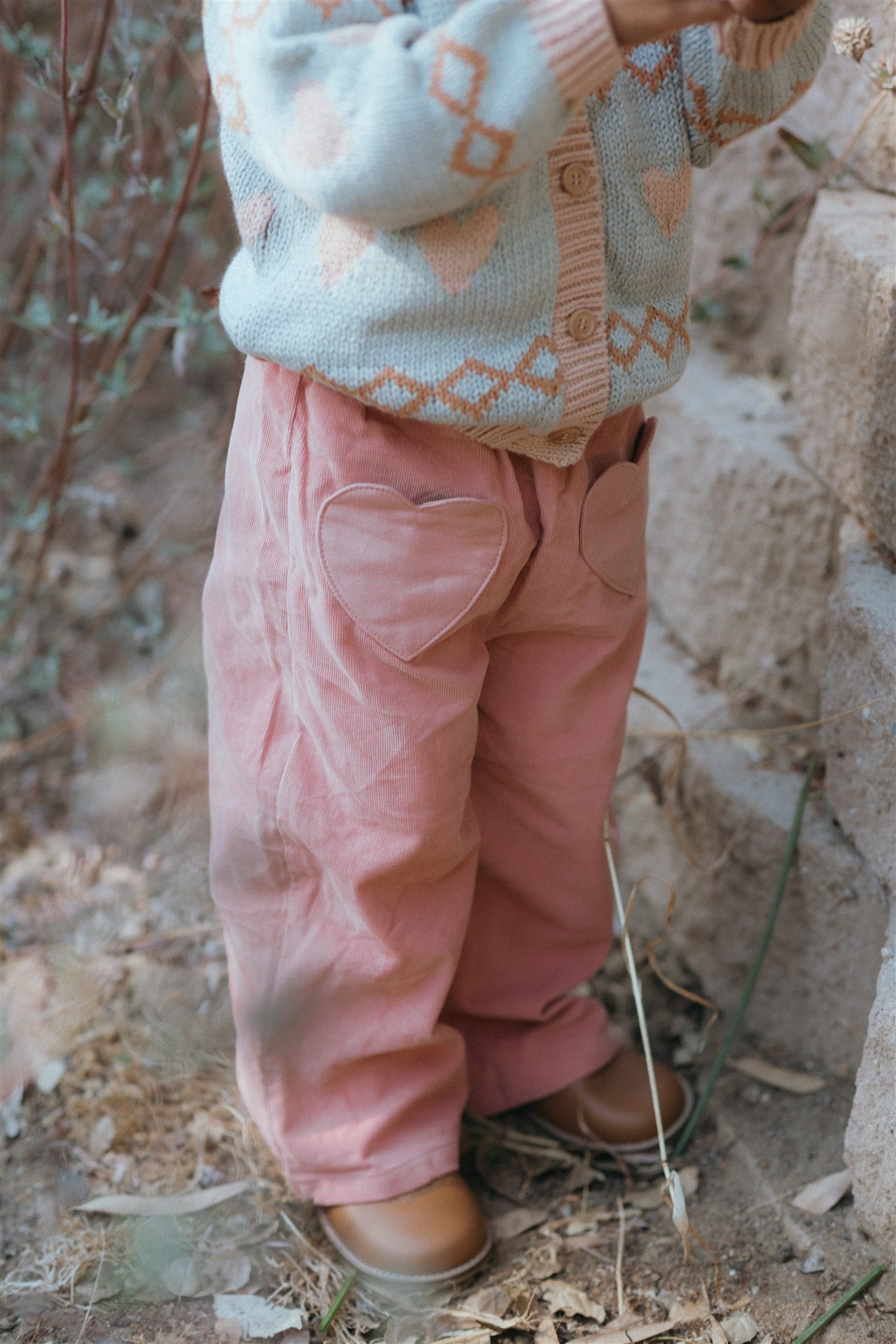 Wild Wawa Pink Heart authentic Knit Sweater Size 2/3 years