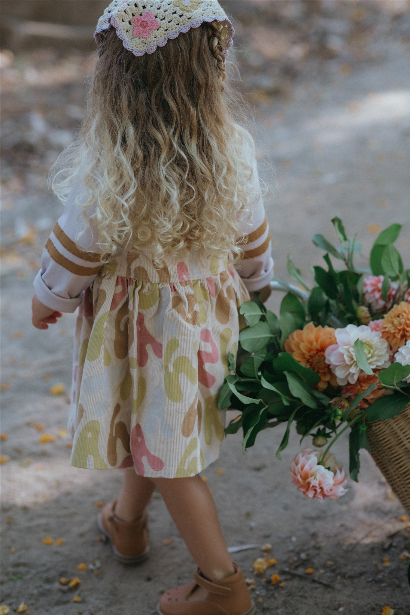 Wild Wawa Crochet Nora Dress - Blue top Flower